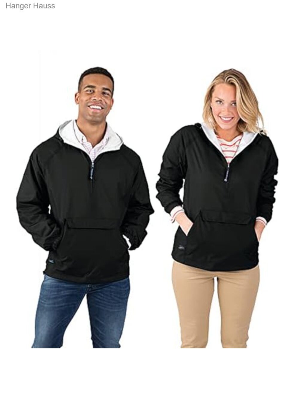 Unisex Classic Solid Pullover Jacket Windbreaker Packable Nylon Shell